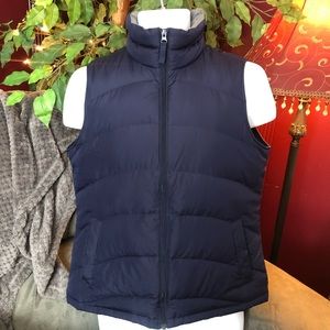 Lands’ End Navy Blue Warm Winter Puffer Vest